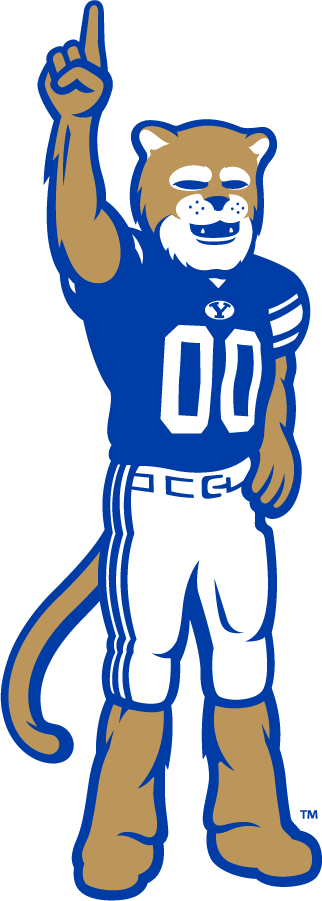 Brigham Young Cougars 2016-Pres Mascot Logo v2 iron on transfers for clothing